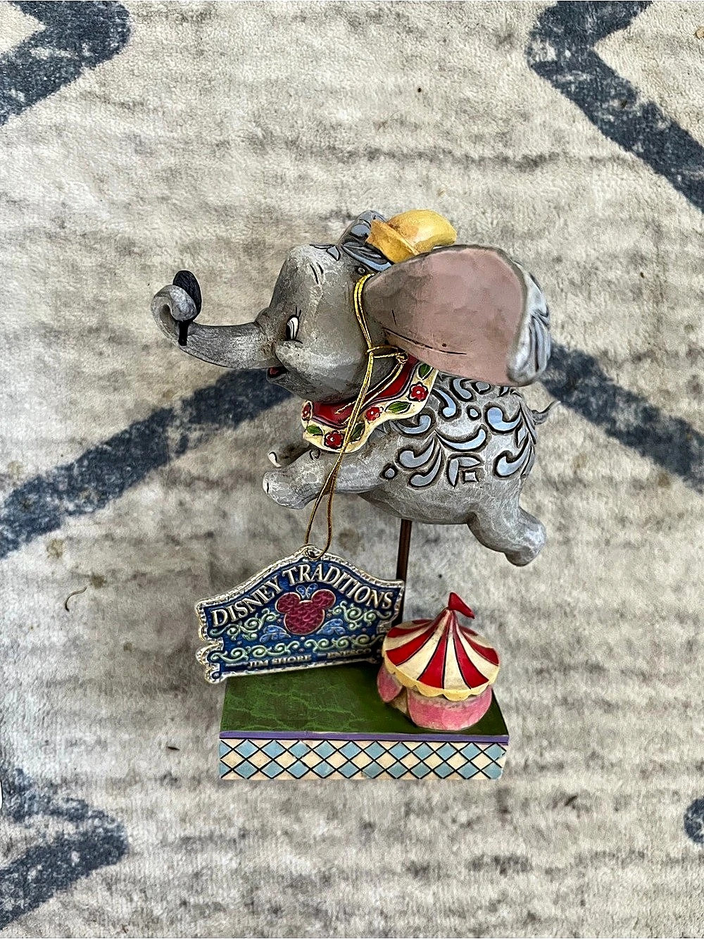 Disney Faith in Flight Elephant Figurine NIB Gray & Red